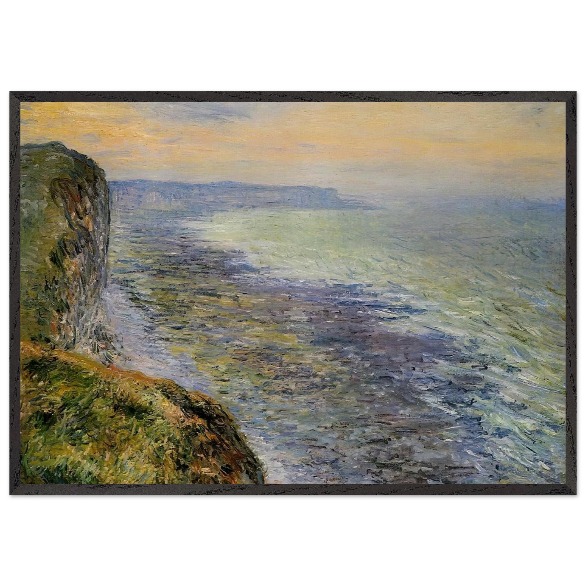 Seascape near Fecamp - claude monet Framed Art Print – Black Wooden Frame - Default Title - -Framed Art Print
