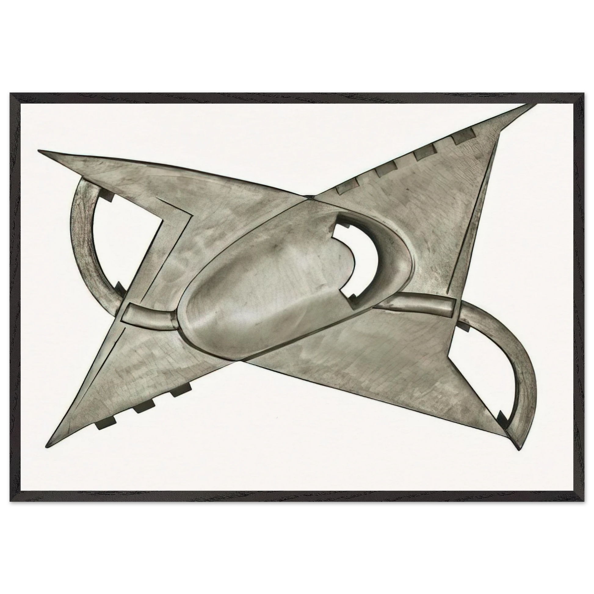 A partir dun centre concave - Kinetic Art - Gyula Kosice Framed Art Print – Black Wooden Frame - Default Title - -Framed Art Print