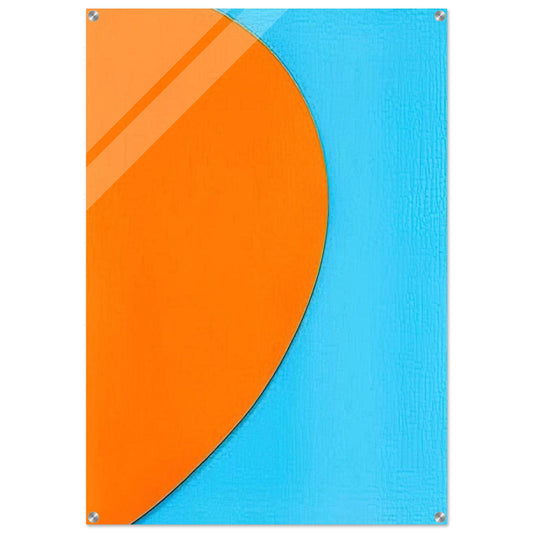 Orange Relief with Blue - Ellsworth Kelly Acrylic Print - 70x100 cm / 28x40″ inches