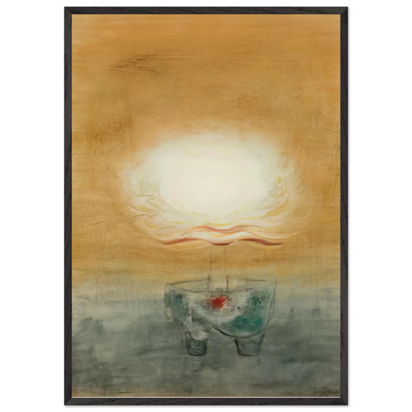 Lotus - 1945 - Morris Graves Framed Art Print – Black Wooden Frame - Default Title - -Framed Art Print