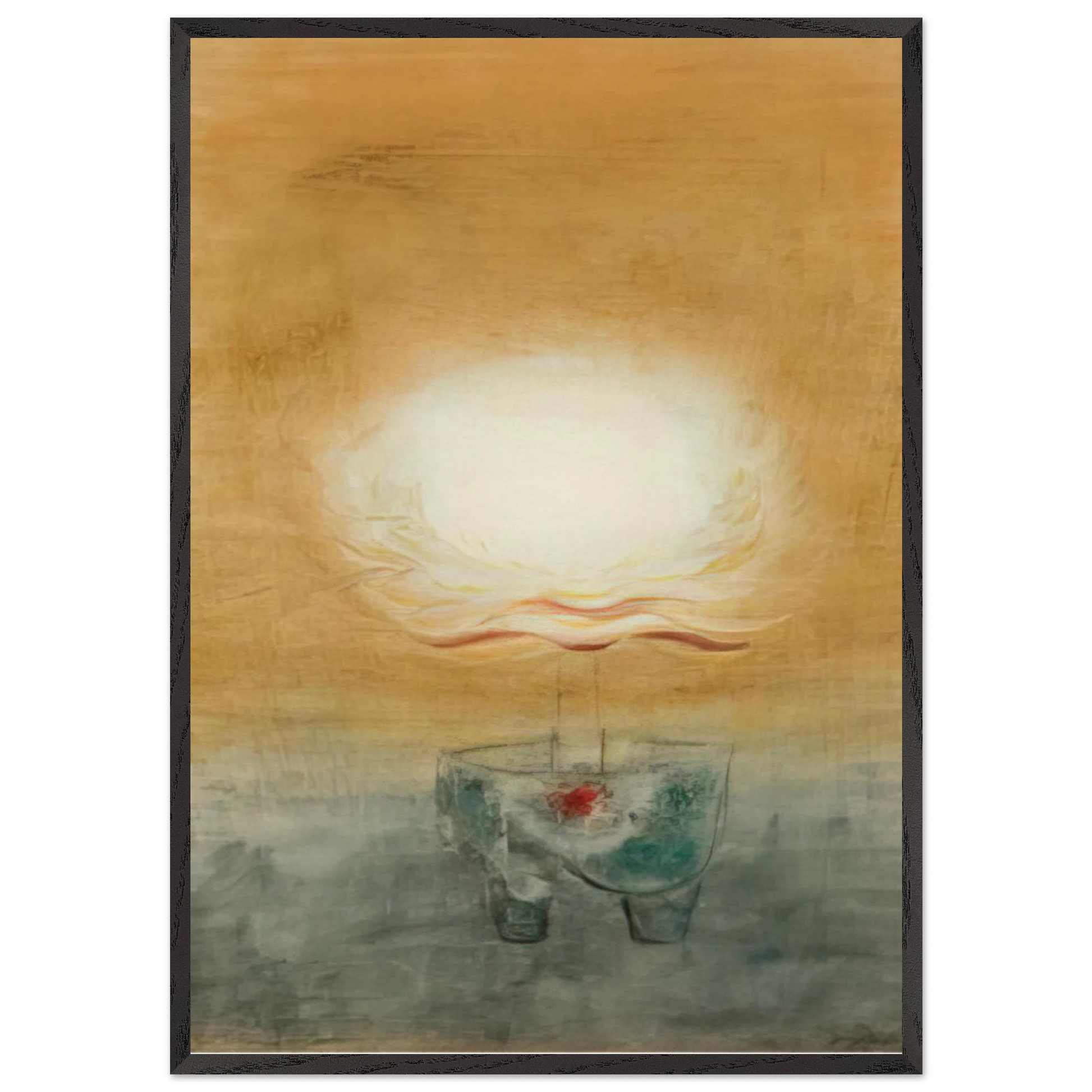 Lotus - 1945 - Morris Graves Framed Art Print – Black Wooden Frame - Default Title - -Framed Art Print