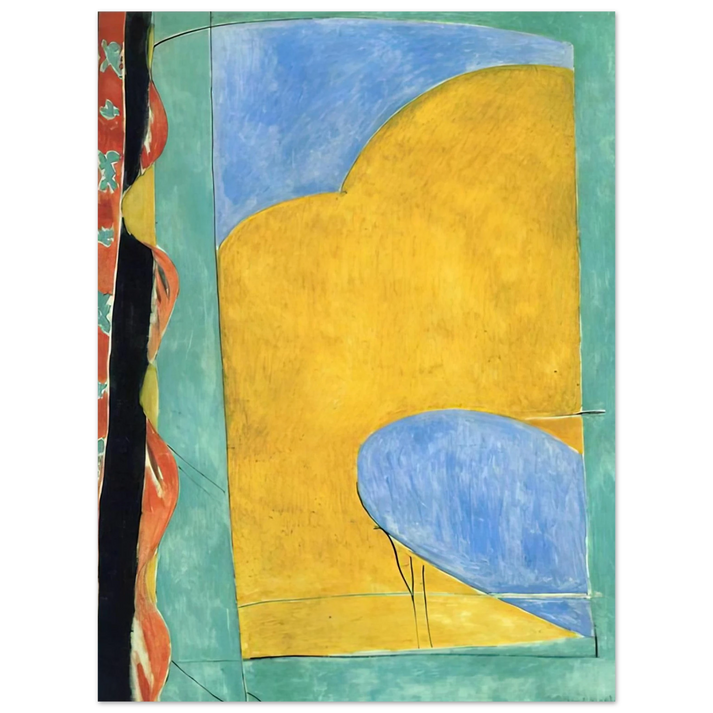 Henri Matisse - THE YELLOW CURTAIN  75x100 cm / 30x40inches Fine Art Poster