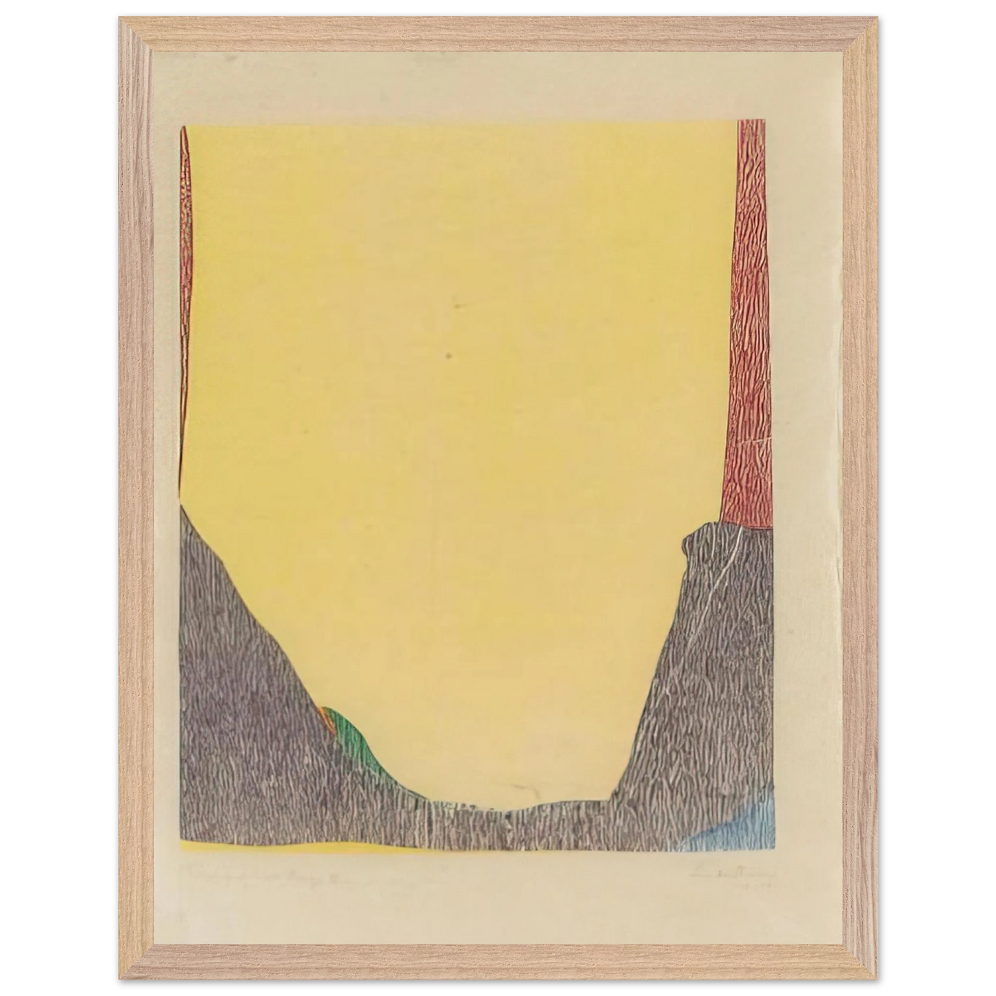 Helen Frankenthaler - East and Beyond - 1973 Wall art - A2 (42 x 59.4  cm) - Premium Wooden Framed Poster With Fine Art Paper - White frame