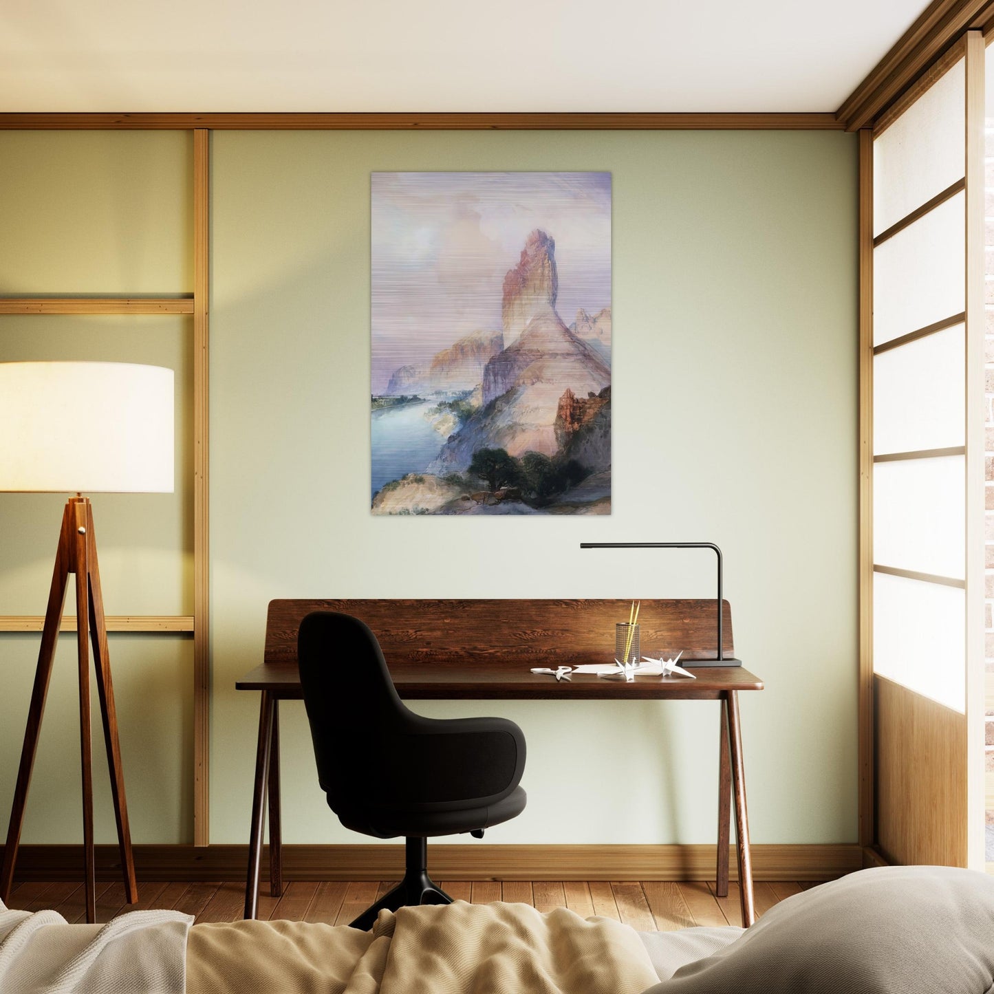 Butte Green River Wyoming - Thomas Moran Brushed Aluminum Print - 70x100 cm / 28x40 inches | Thomas Moran Aluminum Print | Thomas Moran Prints