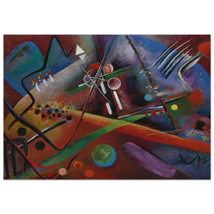 CON ROSO 1918 - Rudolf Bauer Brushed Aluminum Print - 70x100 cm / 28x40 inches | Rudolf Bauer Aluminum Print | Rudolf Bauer Prints