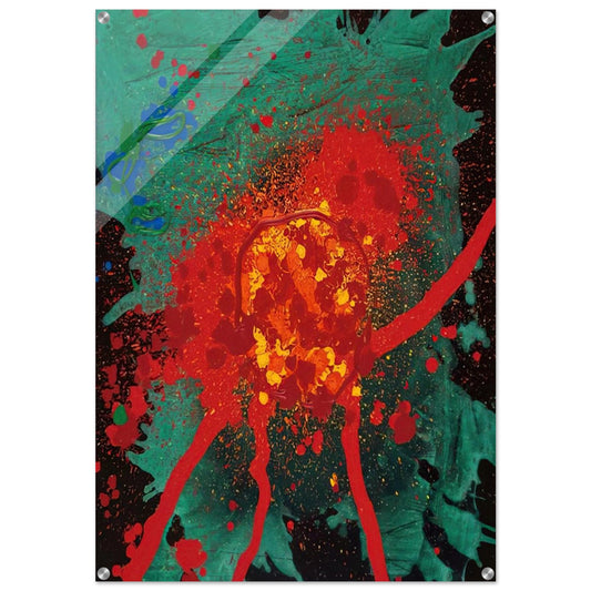Blood Feud - 28.8.07 - 2007 - John Hoyland Acrylic Print - 70x100 cm / 28x40″ inches | John Hoyland Wall Art | John Hoyland Prints
