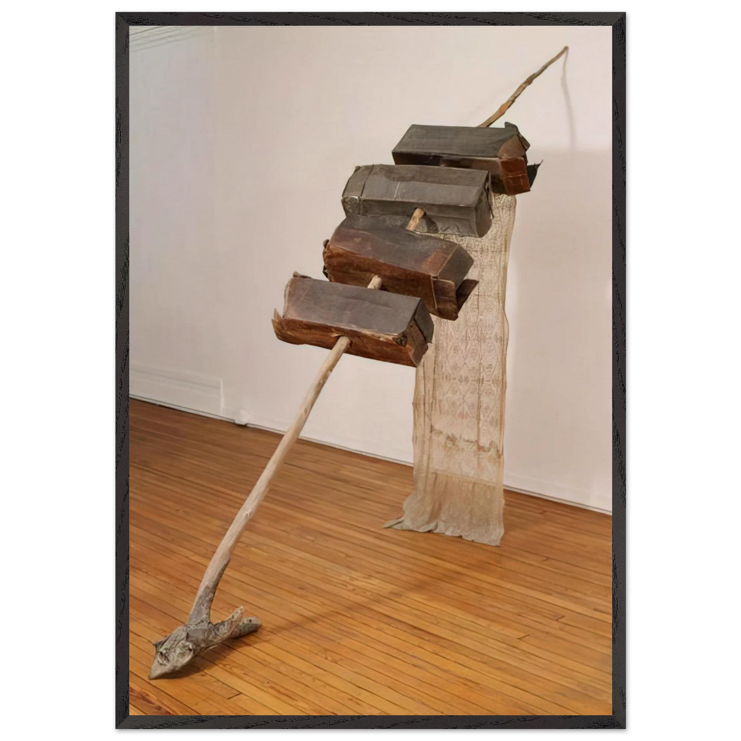 UNTITLED VENETIAN 1973 - Robert Rauschenberg Framed Art Print – Black Wooden Frame - Default Title - -Framed Art Print