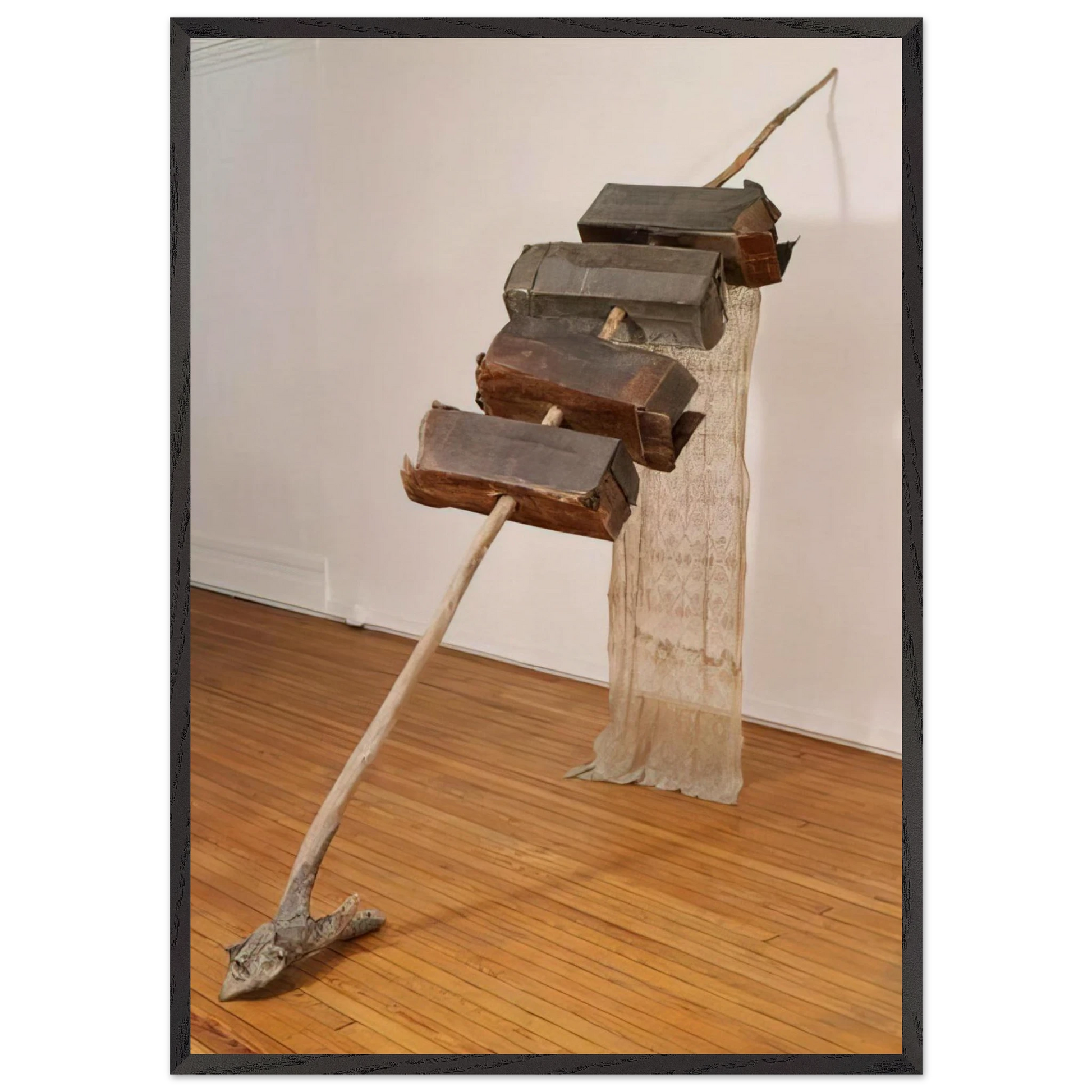 UNTITLED VENETIAN 1973 - Robert Rauschenberg Framed Art Print – Black Wooden Frame - Default Title - -Framed Art Print