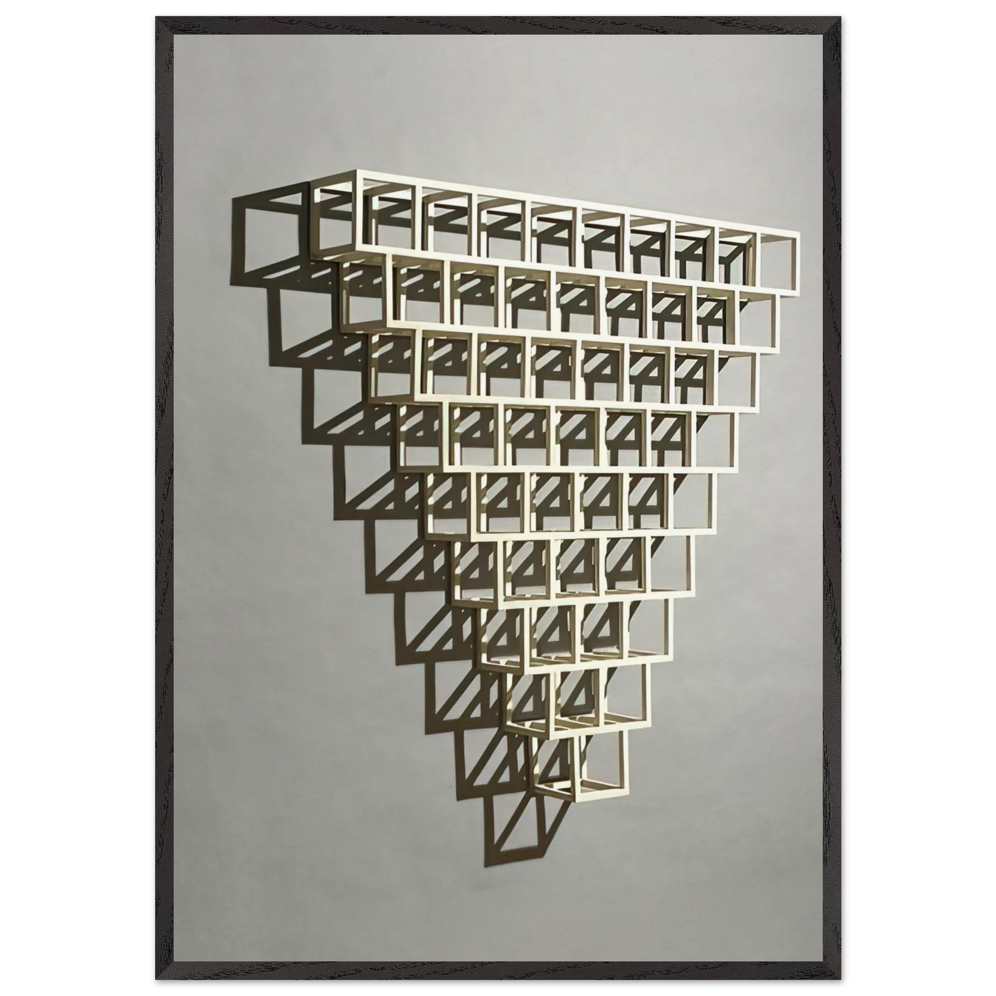 9-8-7-6-5-4-3-2-1 Half Off - Sol LeWitt Framed Art Print – Black Wooden Frame - Default Title - -Framed Art Print