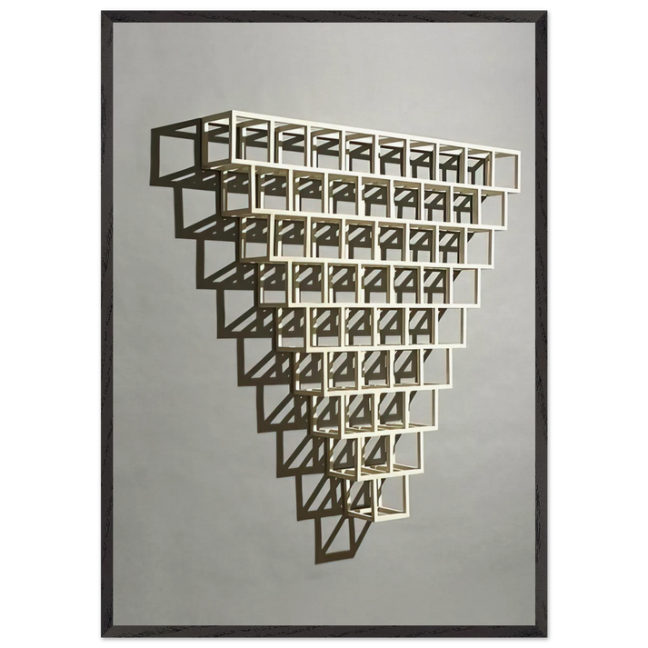 9-8-7-6-5-4-3-2-1 Half Off - Sol LeWitt 70x100 cm / 28x40 inches Framed Art Print – Black Wooden Frame