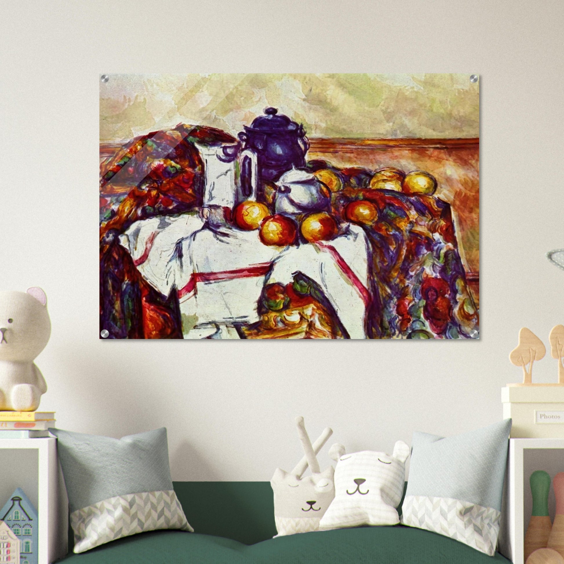 Still Life with Blue Pot - Paul Cézanne Acrylic Print - 70x100 cm / 28x40″ inches