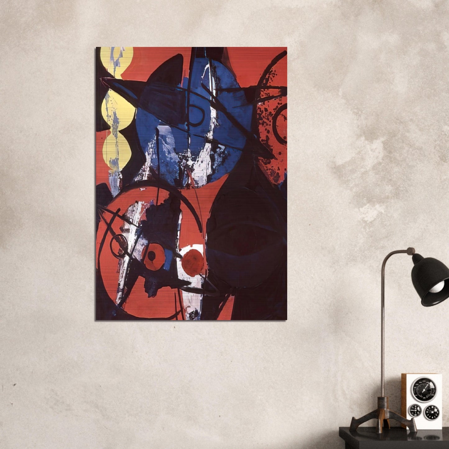 Blaufeuer - 1964 - Ernst Wilhelm Nay Brushed Aluminum Print - 70x100 cm / 28x40 inches | Ernst Wilhelm Nay Aluminum Print | Ernst Wilhelm Nay Prints