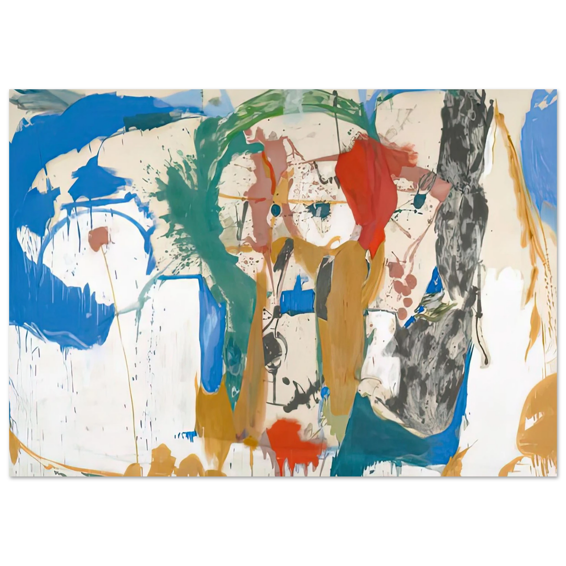 Helen Frankenthaler - Madridscape, 1959- Wall Art - 21x29.7 cm / 8x12" - Premium Wooden Framed Poster With Fine Art Paper - Wood frame