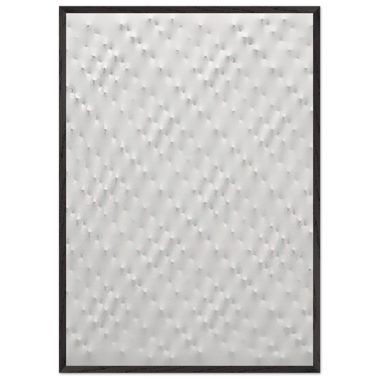 Superficie bianca - 2005 - Enrico Castellani Framed Art Print – Black Wooden Frame - Default Title - -Framed Art Print
