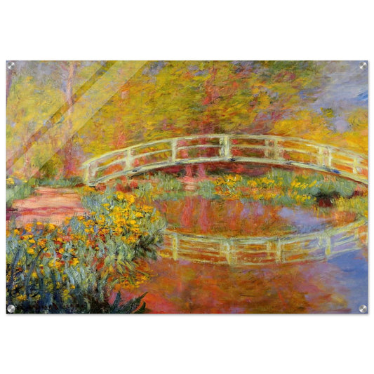 The Japanese Bridge The Bridge in Monet's Garden - claude monet Acrylic Print - 70x100 cm / 28x40″ inches