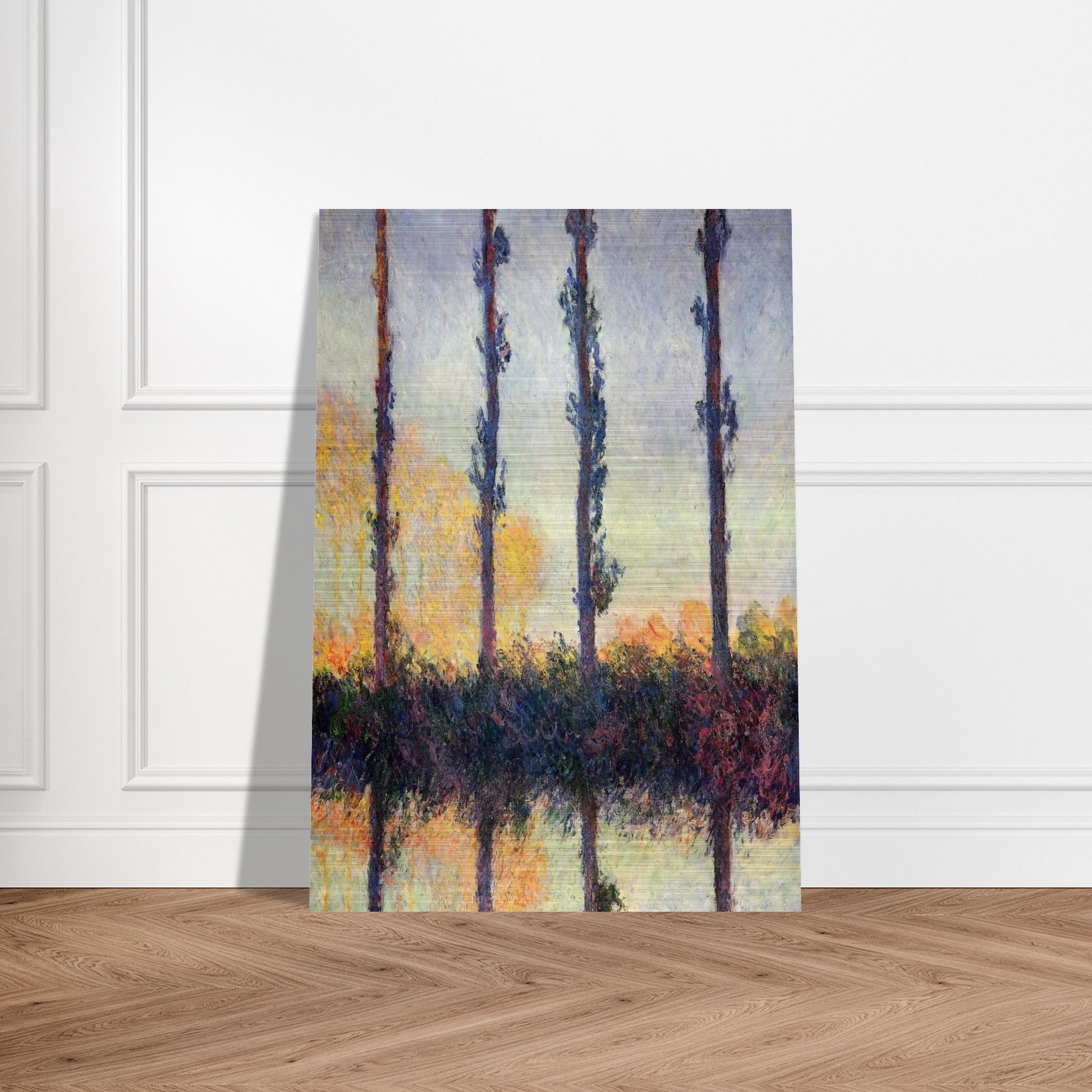 Poplars Four Trees - claude monet Brushed Aluminum Print - 70x100 cm / 28x40 inches | claude monet Aluminum Print | claude monet Prints