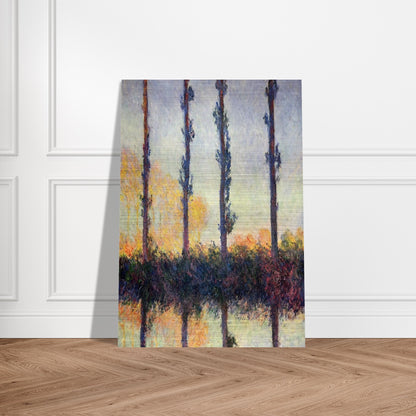 Poplars Four Trees - claude monet Brushed Aluminum Print - 70x100 cm / 28x40 inches | claude monet Aluminum Print | claude monet Prints
