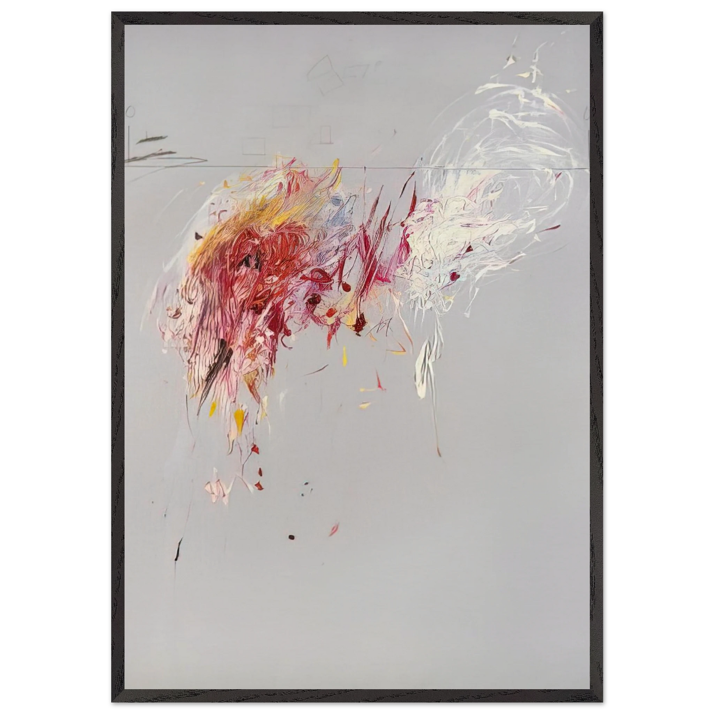 Nine Discourses on Commodus Part V - Cy Twombly Framed Art Print – Black Wooden Frame - Default Title - -Framed Art Print