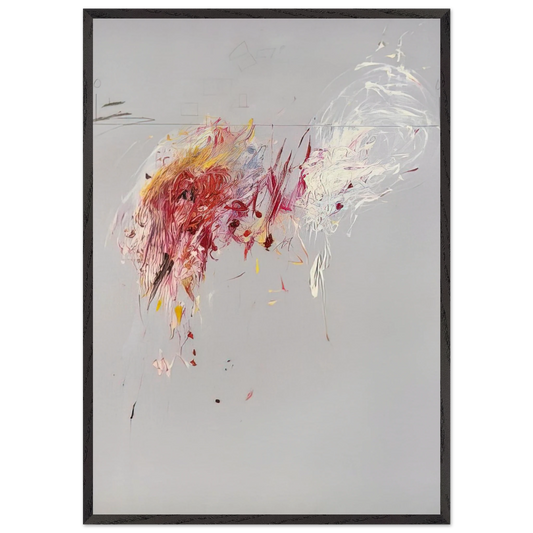 Nine Discourses on Commodus Part V - Cy Twombly Framed Art Print – Black Wooden Frame - Default Title - -Framed Art Print