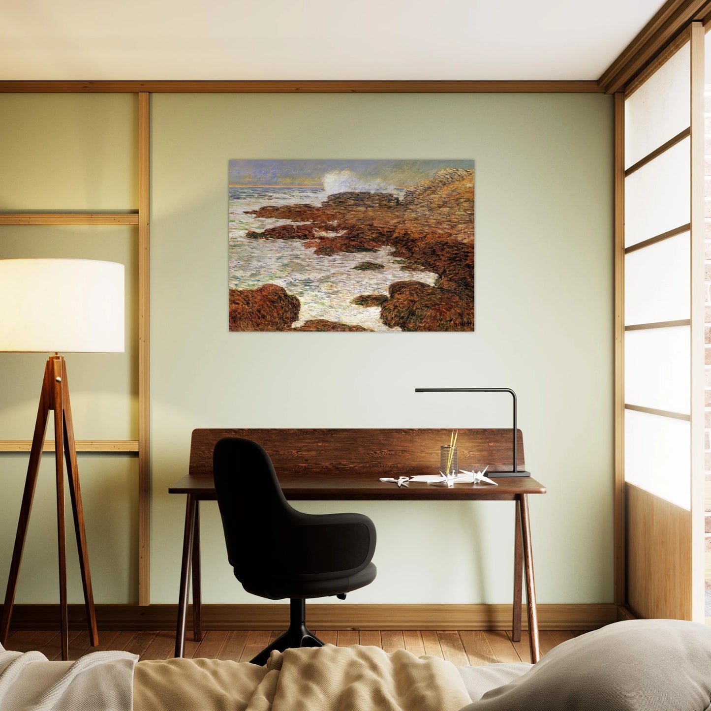 Seaweed and Surf, Appledore - Childe Hassam Brushed Aluminum Print - 70x100 cm / 28x40 inches | Childe Hassam Aluminum Print | Childe Hassam Prints