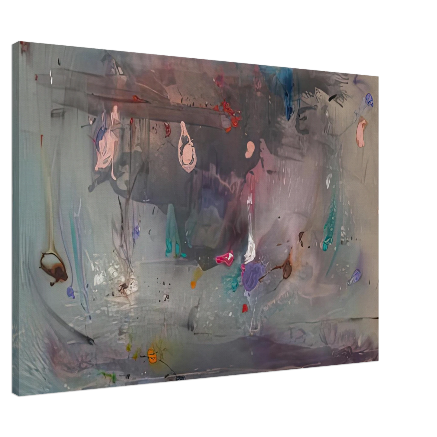 Helen Frankenthaler - Grey Fireworks, 1982- Wall Art - 30x40 cm / 12x16 inches - Fine Art Poster - -