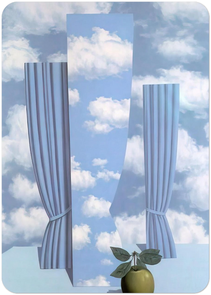 BEAUTIFUL WORLD 1962 By Rene Magritte Pack of 10 Post Cards | Rene Magritte Post Cards | A6 (10.5 x 14.8 cm) - 4.1 x 5.8 inches