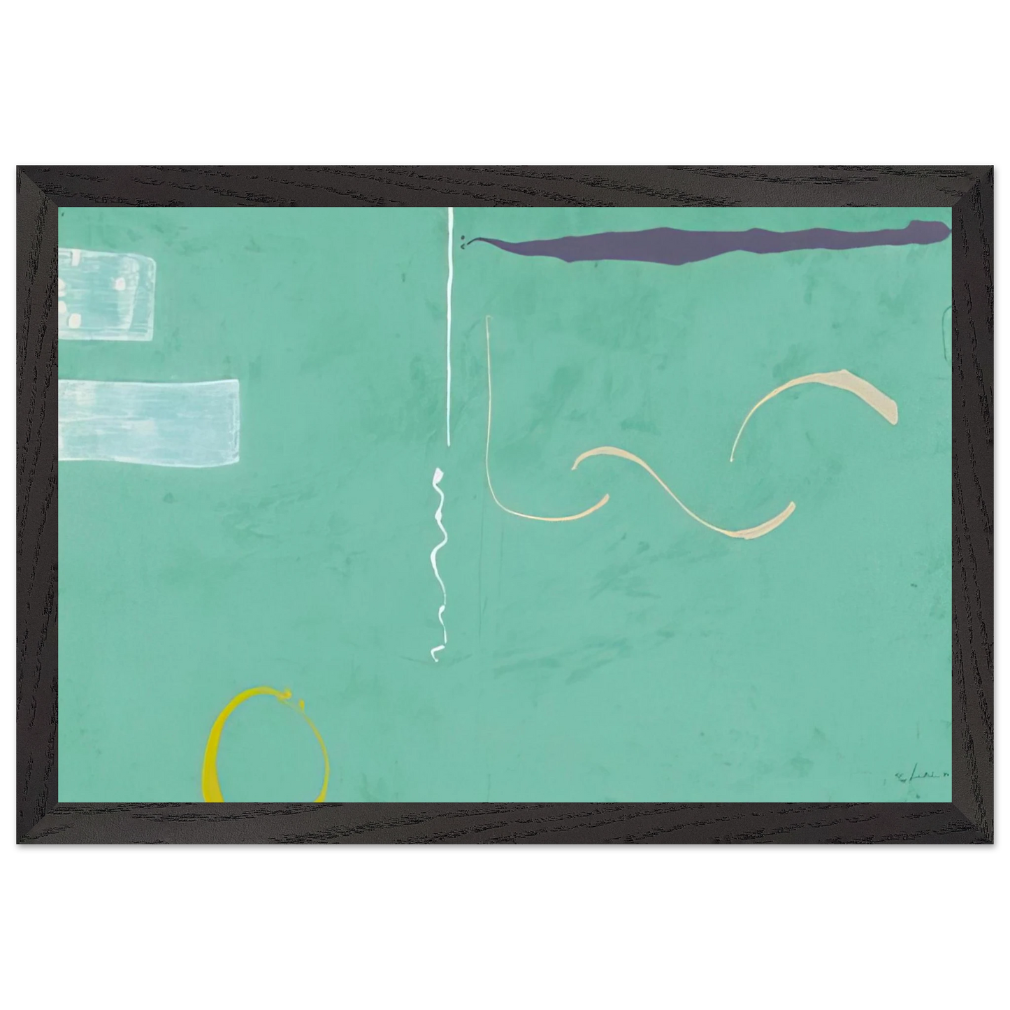 Helen Frankenthaler - Tahiti - 1989 Wall art - 21x29.7 cm / 8x12" - Premium Wooden Framed Poster With Fine Art Paper - White frame