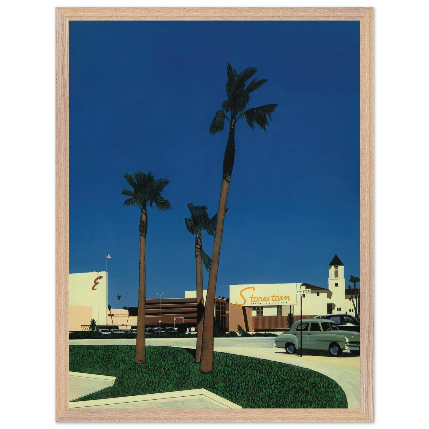 Hiroshi Nagai - In the beginning IV Mall Wall Art - 30x40 cm / 12x16 inches - Premium Wooden Framed Poster With Fine Art Paper - Black frame
