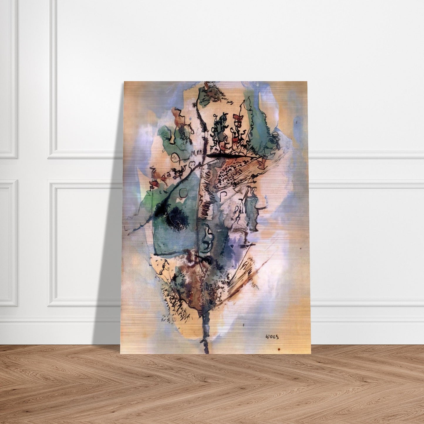 Bleu optimiste - 1951 - Wols Brushed Aluminum Print - 70x100 cm / 28x40 inches | Wols Aluminum Print | Wols Prints