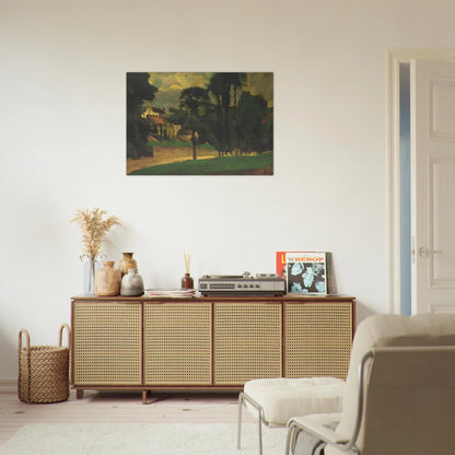 Road at Pontoise - Paul Cézanne Brushed Aluminum Print - 70x100 cm / 28x40 inches | Paul Cézanne Aluminum Print | Paul Cézanne Prints