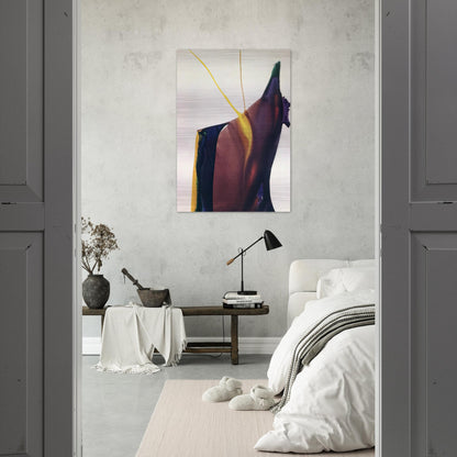 Phenomena Yellow Strike - 1963 - Paul Jenkins Brushed Aluminum Print - 70x100 cm / 28x40 inches | Paul Jenkins Aluminum Print | Paul Jenkins Prints