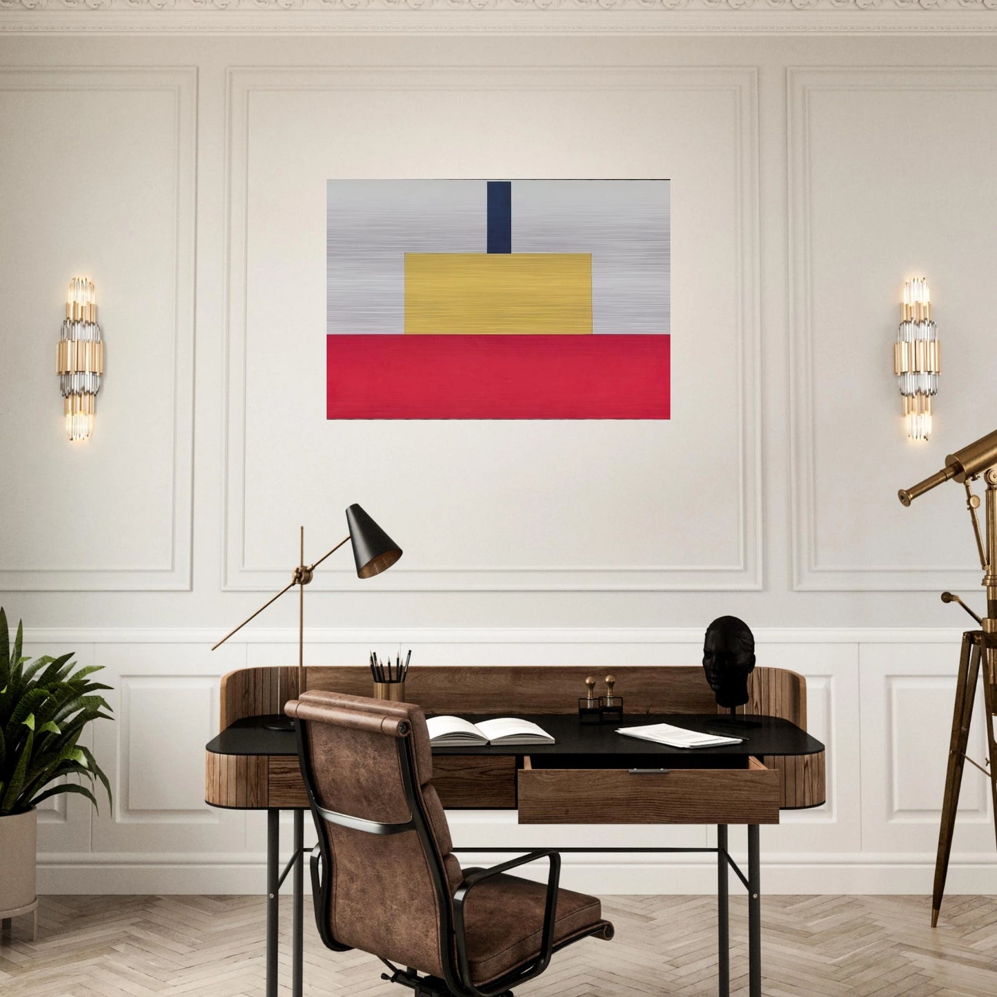 Castle CCCXXXIII 15.7.01 - 2001 - Bob Law Brushed Aluminum Print - 70x100 cm / 28x40 inches | Bob Law Aluminum Print | Bob Law Prints