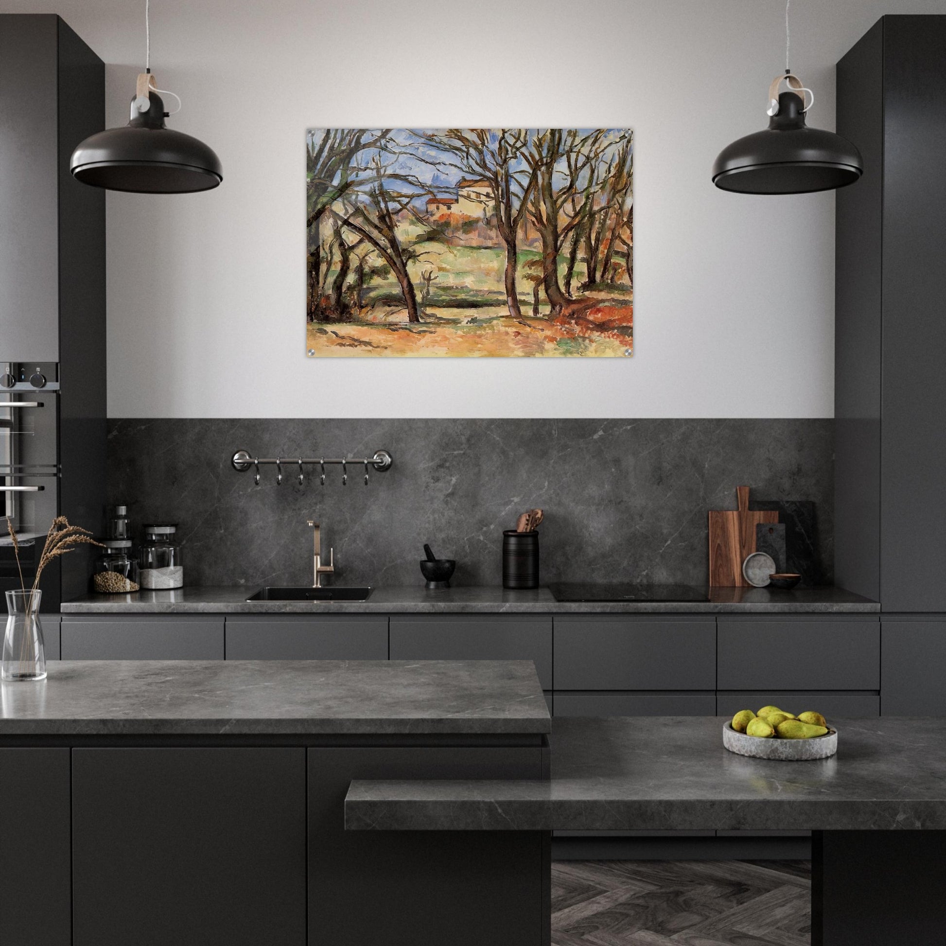 House behind Trees on the Road to Tholonet - Paul Cézanne Acrylic Print - 70x100 cm / 28x40″ inches