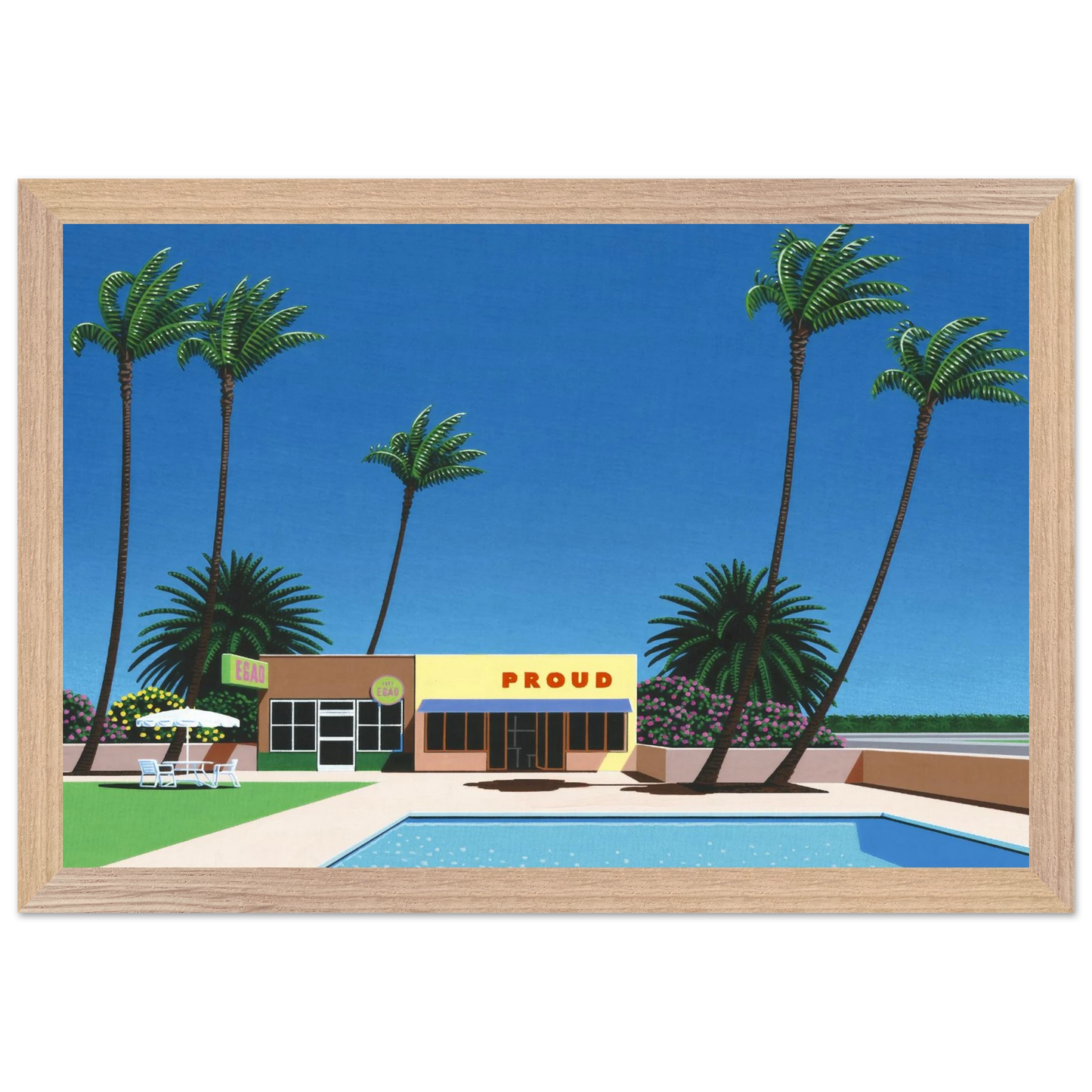 Hiroshi Nagai - Proud Funk Wall Art - 21x29.7 cm / 8x12" - Premium Wooden Framed Poster With Fine Art Paper - Wood frame