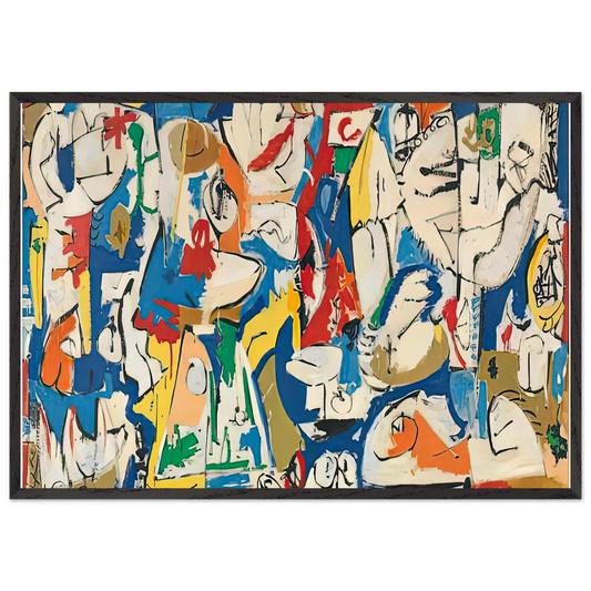 The Jugglers 1951- - Helen Frankenthaler Framed Art Print – Black Wooden Frame - Default Title - -Framed Art Print