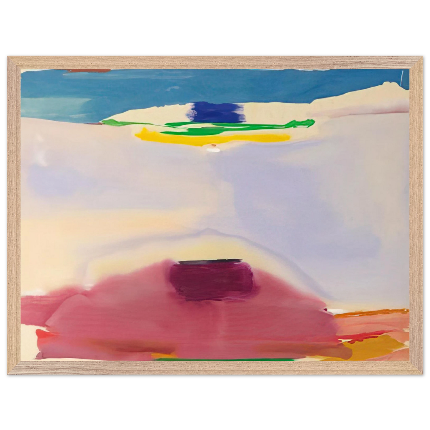 Helen Frankenthaler - Leveling - 1973 Wall art - 20x25 cm / 8x10 inches - Premium Wooden Framed Poster With Fine Art Paper - White frame