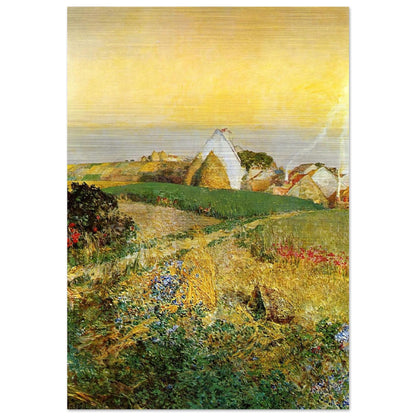 Villers-le-Bel aka The Enchanted Hour - Childe Hassam Brushed Aluminum Print - 70x100 cm / 28x40 inches | Childe Hassam Aluminum Print | Childe Hassam Prints