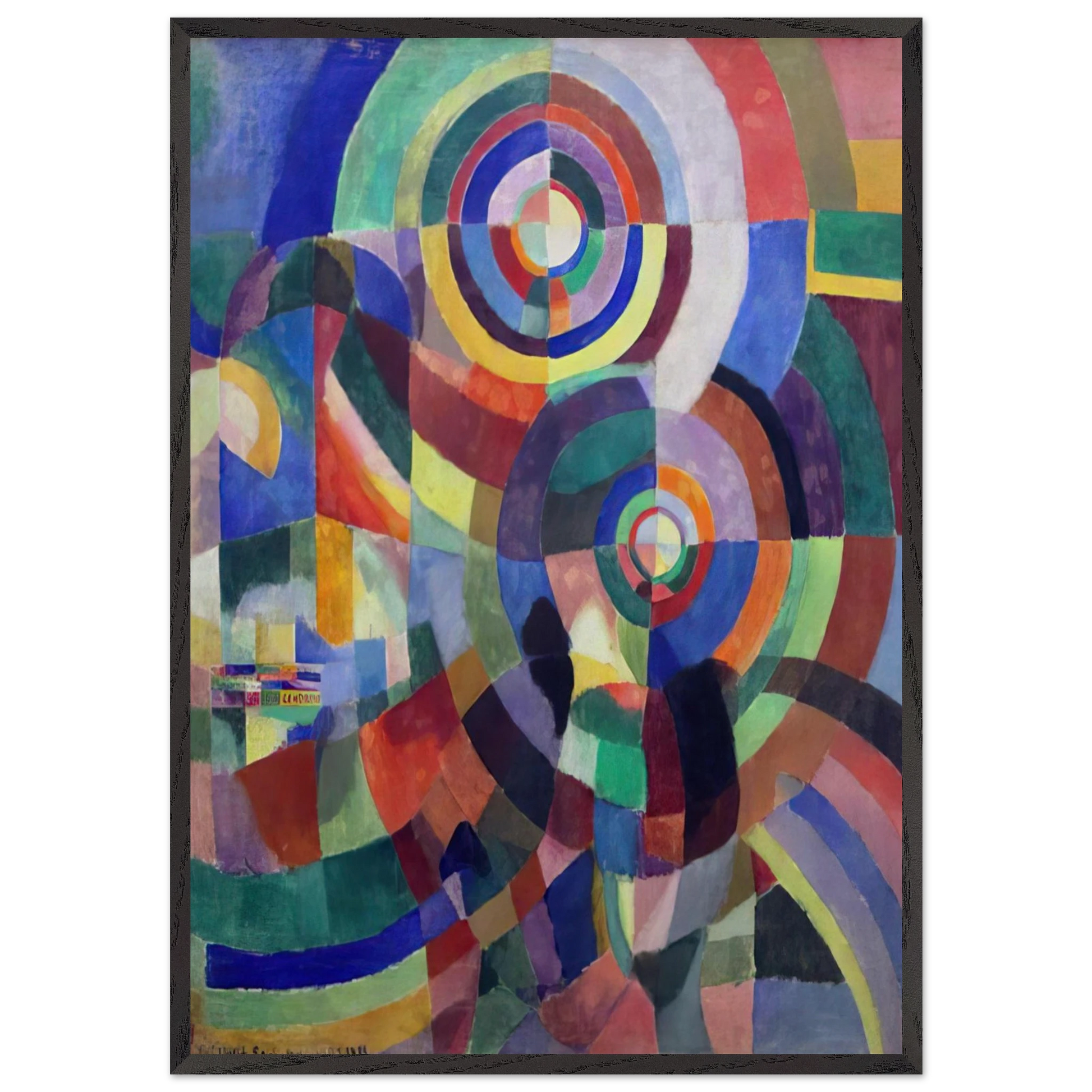 ELECTRIC PRISMS 1 - Sonia Delaunay Framed Art Print – Black Wooden Frame - Default Title - -Framed Art Print