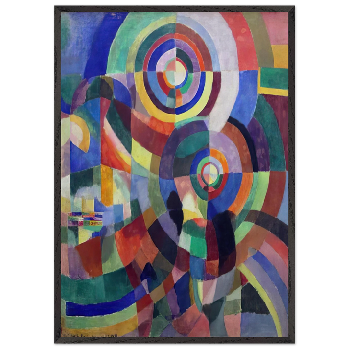 ELECTRIC PRISMS 1 - Sonia Delaunay 70x100 cm / 28x40 inches Framed Art Print – Black Wooden Frame