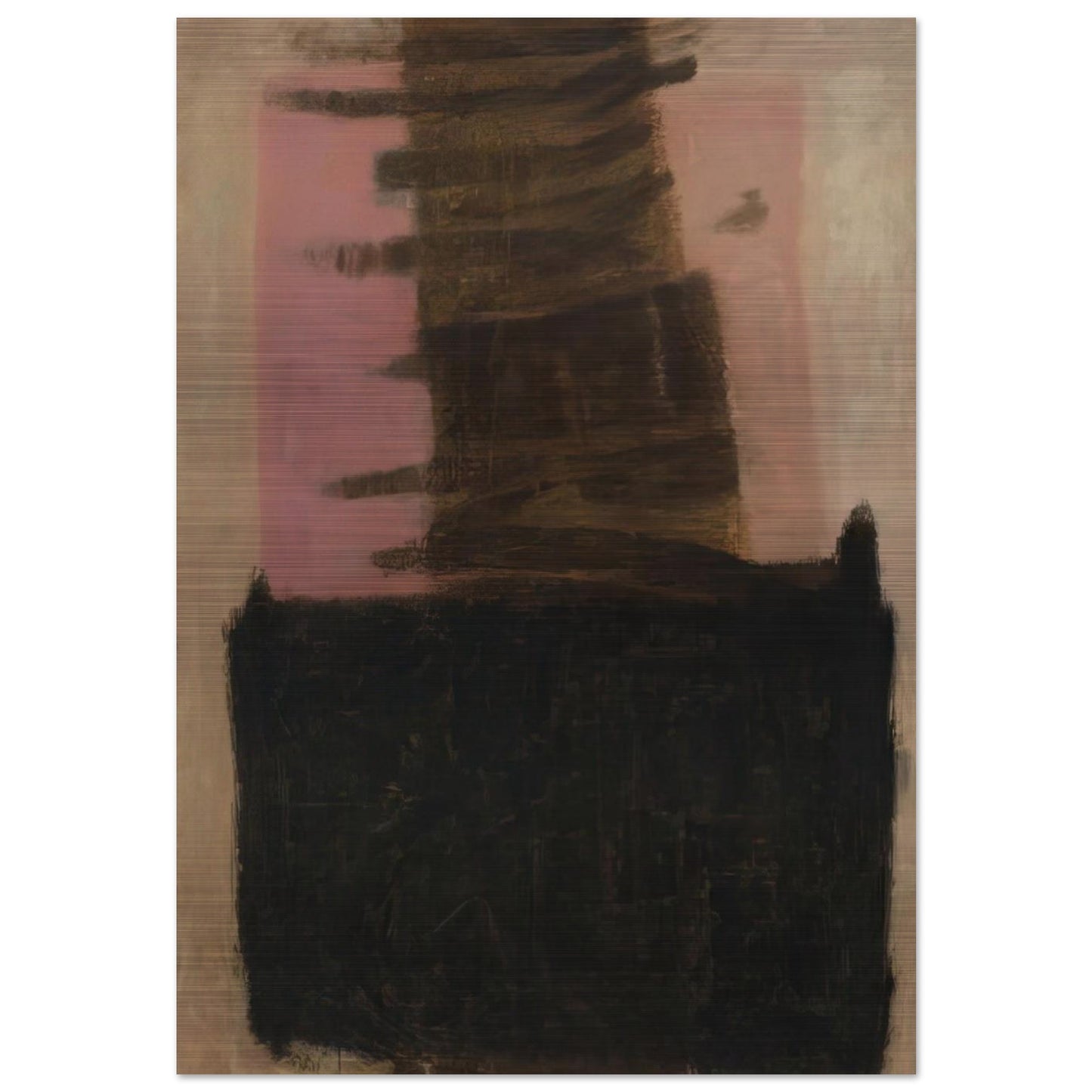 Composition in Black  Ochre - 1957 - Adja Yunkers Brushed Aluminum Print - 70x100 cm / 28x40 inches | Adja Yunkers Aluminum Print | Adja Yunkers Prints