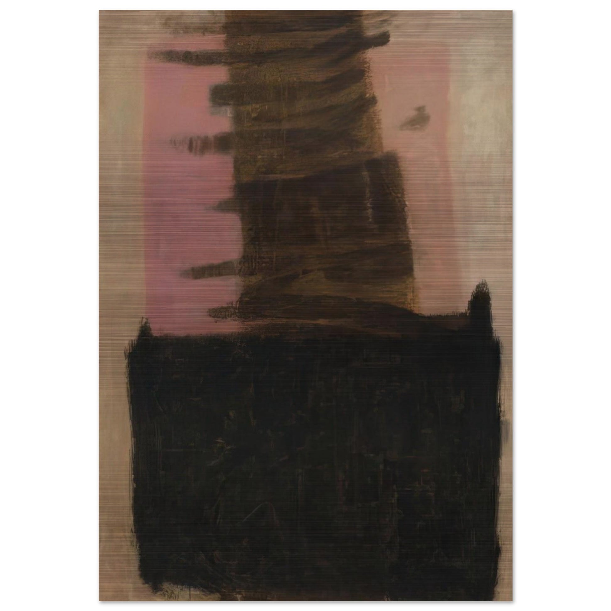 Composition in Black  Ochre - 1957 - Adja Yunkers Brushed Aluminum Print - 70x100 cm / 28x40 inches | Adja Yunkers Aluminum Print | Adja Yunkers Prints