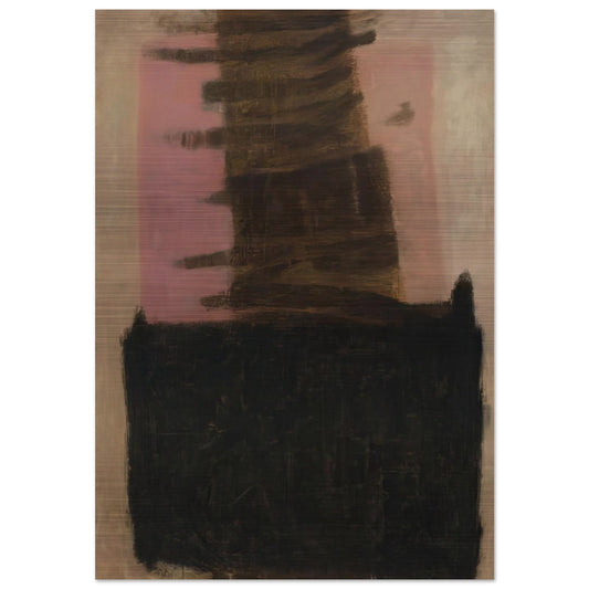 Composition in Black  Ochre - 1957 - Adja Yunkers Brushed Aluminum Print - 70x100 cm / 28x40 inches | Adja Yunkers Aluminum Print | Adja Yunkers Prints