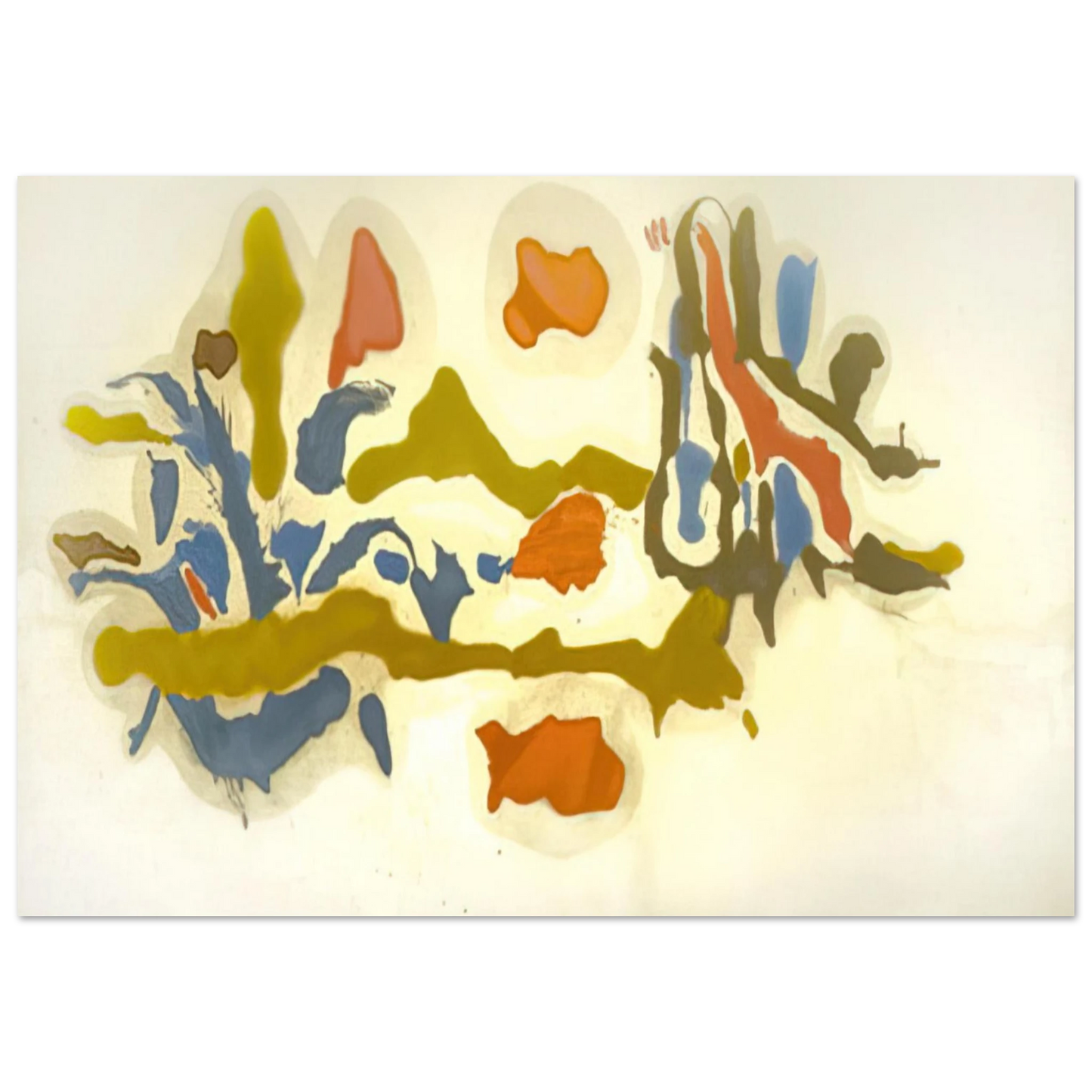 Helen Frankenthaler - Seascape with Dunes - 1962 Wall art - 13x18 cm / 5x7 inches - Fine Art Poster - -