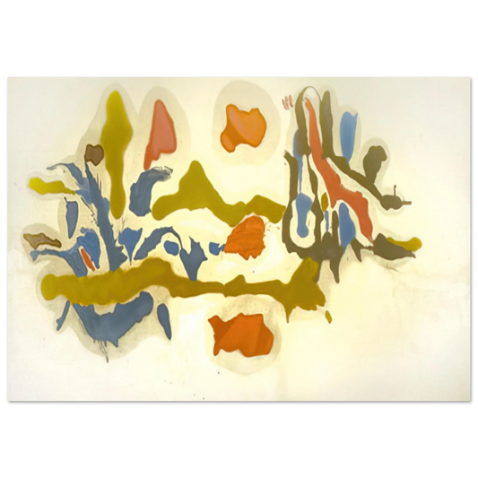 Helen Frankenthaler - Seascape with Dunes - 1962 Wall art - 13x18 cm / 5x7 inches - Fine Art Poster - -