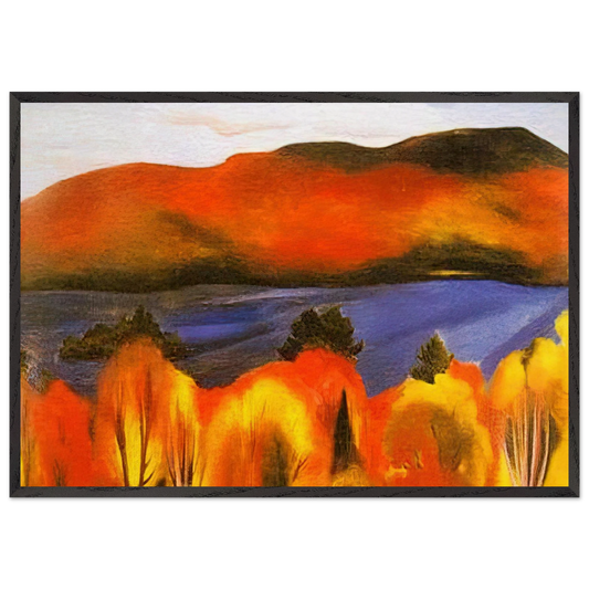 Lake George Autumn - Georgia OKeeffe Framed Art Print – Black Wooden Frame - Default Title - -Framed Art Print