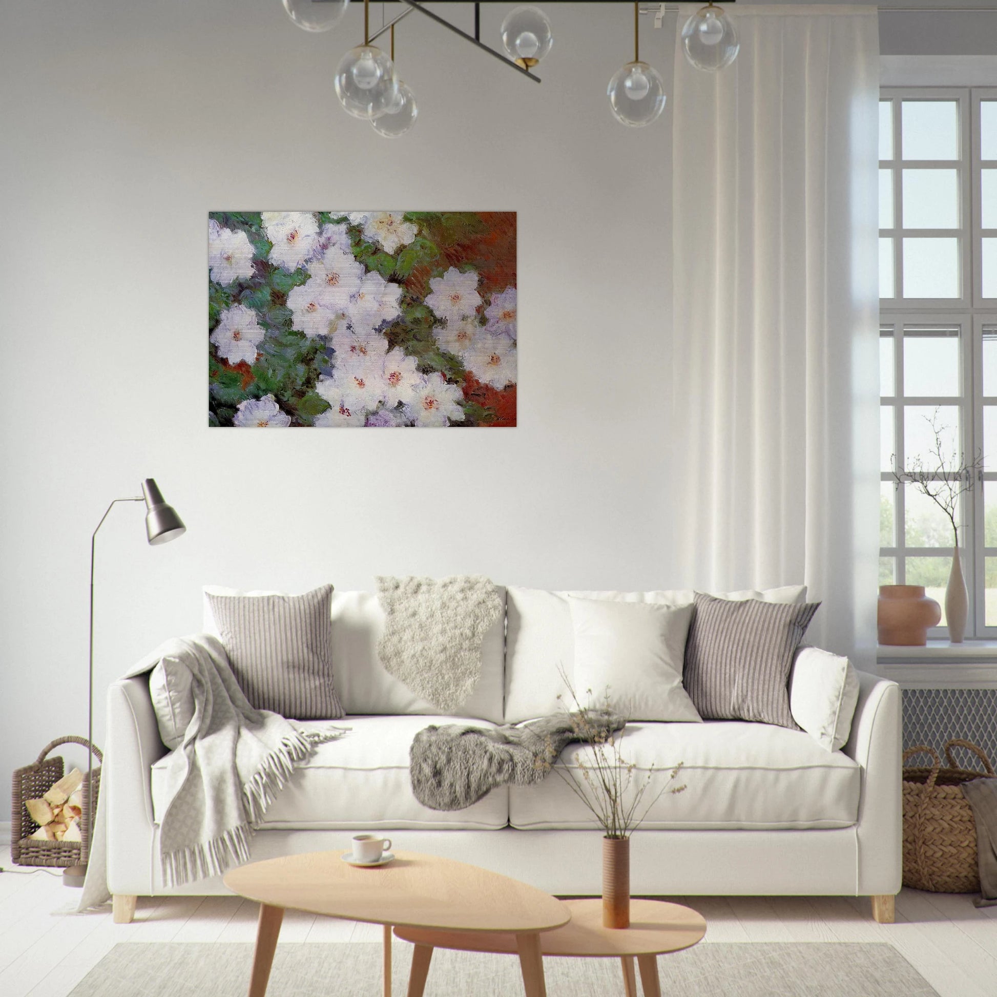 Clematis - claude monet Brushed Aluminum Print - 70x100 cm / 28x40 inches | claude monet Aluminum Print | claude monet Prints
