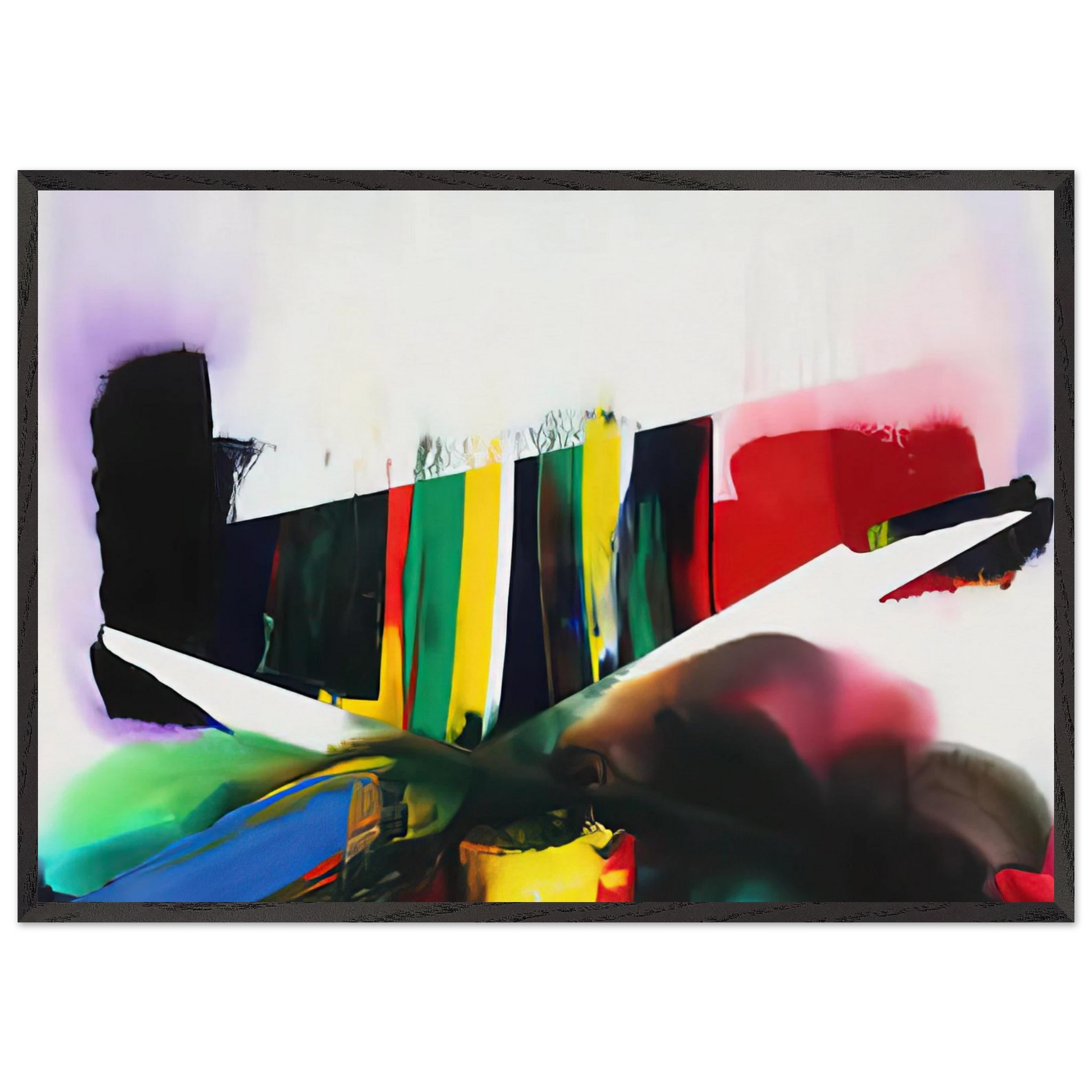 Phenomena Cave of the Prism Winds Year - 1986 - Paul Jenkins Framed Art Print – Black Wooden Frame - Default Title - -Framed Art Print