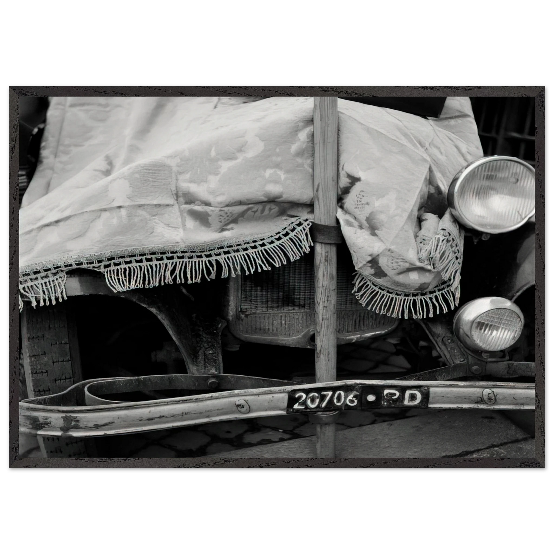 ROME FLEA MARKET V 1952 - Robert Rauschenberg Framed Art Print – Black Wooden Frame - Default Title - -Framed Art Print