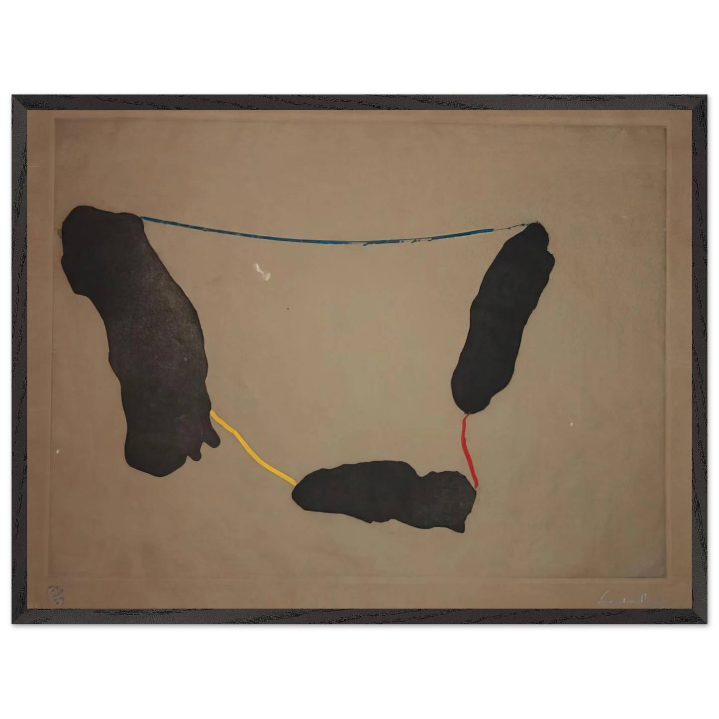 Helen Frankenthaler - Connected By Joy - 1973 Wall art - 20x25 cm / 8x10 inches - Premium Wooden Framed Poster With Fine Art Paper - White frame