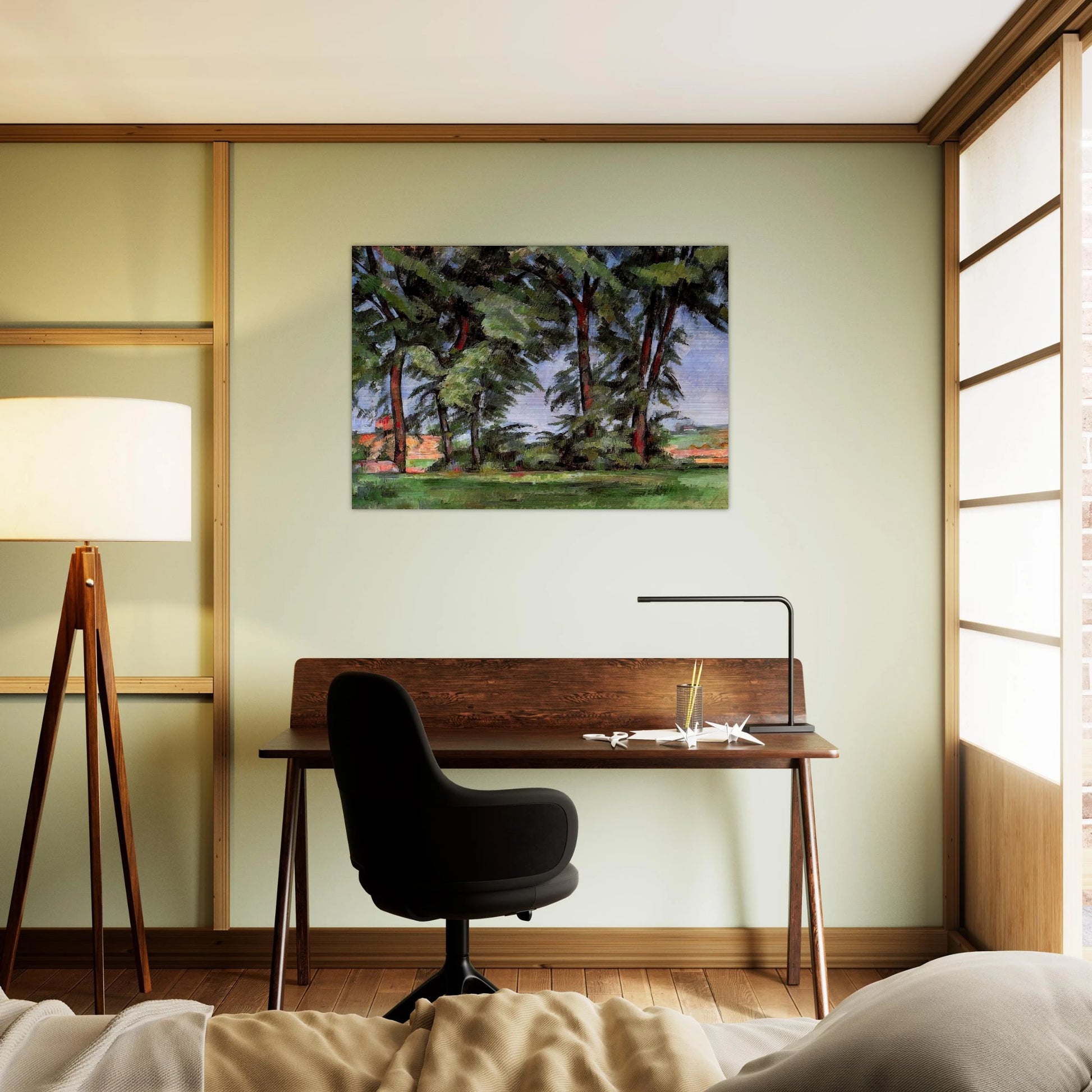 Tall Trees at the Jas de Bouffan - Paul Cézanne Brushed Aluminum Print - 70x100 cm / 28x40 inches | Paul Cézanne Aluminum Print | Paul Cézanne Prints